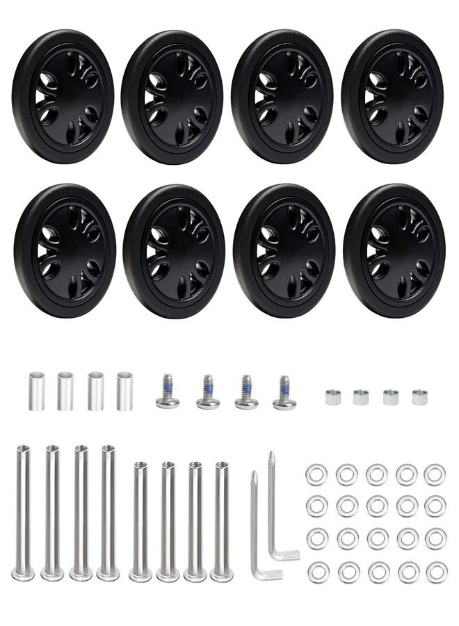 FSATNDE Luggage Suitcase Replacement Wheels 8PCS 50mmx15mm Double Bearing Replacement for Worn Out Suitcase & Spinner Trolley - Image 1